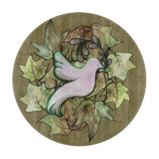 Dove of Peace on Earth and Hope for Worlds Peace Cutting Board
