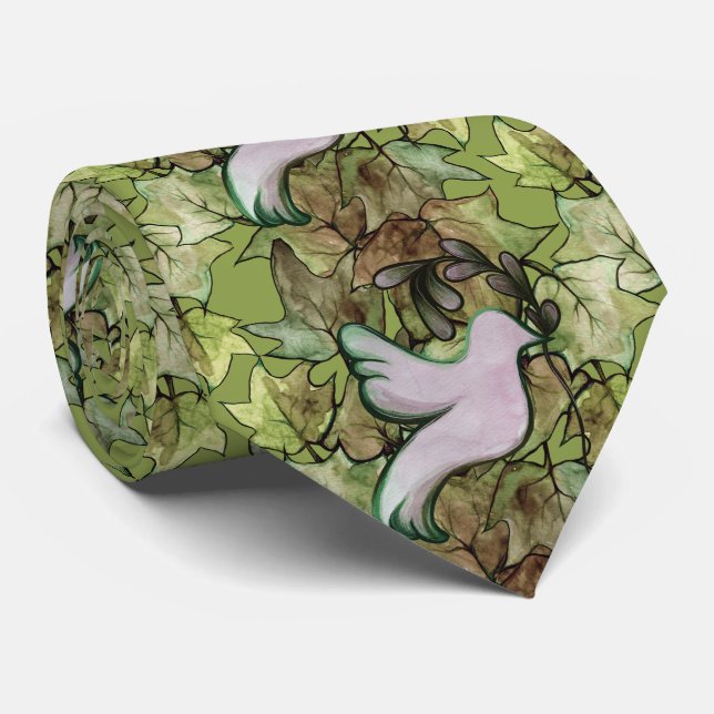 Dove of Peace on Earth and Hope for Worlds Peace   Tie (Rolled)