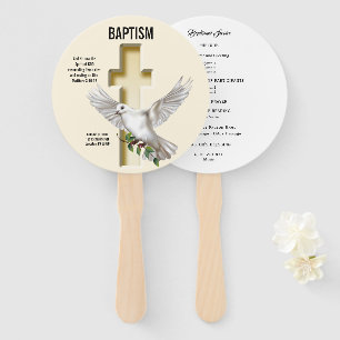 Dove of Peace Order of Service Baptismal Hand Fan