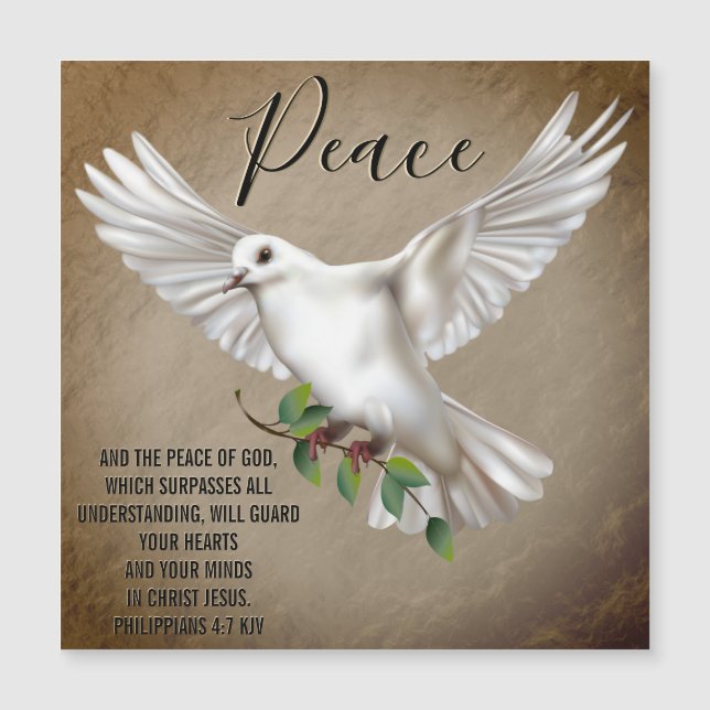 Dove of Peace Personalised Scripture Verse (Front)
