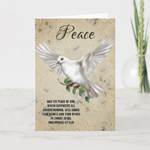 Dove of Peace Personalised Scripture Verse Card