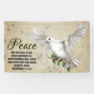 Dove of Peace Personalised Scripture Verse Church Banner