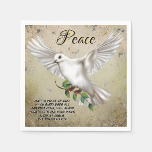 Dove of Peace Personalised Scripture Verse Napkin