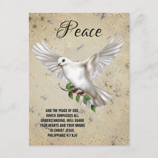 Dove of Peace Personalised Scripture Verse Postcard