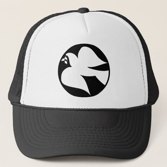 Dove of Peace Sign Trucker Hat (Front)