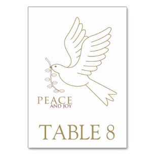 Dove of peace table number