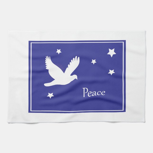 dove of peace tea towel (Horizontal)