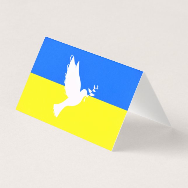 Dove of Peace Ukraine Flag Card Freedom - Peace (Back)