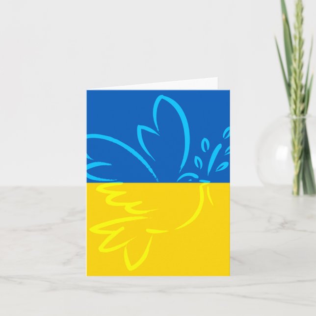 Dove of Peace: Ukraine Harmony Greeting Card (Front)