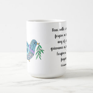 Dove of Peace w Verse from Colossians 3:13 Coffee Mug