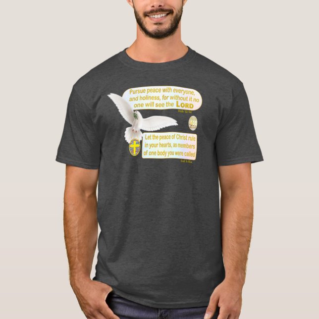 Dove of Peace (w/web url) T-Shirt (Front)
