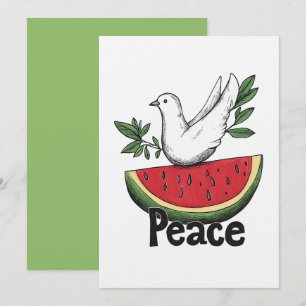 Dove of Peace & Watermelon   سلام وبطيخ Invitation