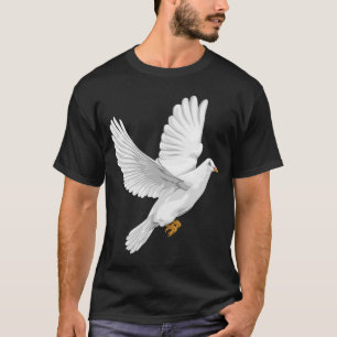 Dove Of Peace White Pigeon Hand Drawn Artwork Grap T-Shirt
