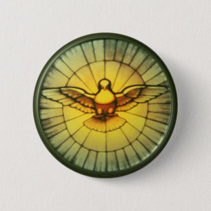 Dove of the Holy Spirit 6 Cm Round Badge