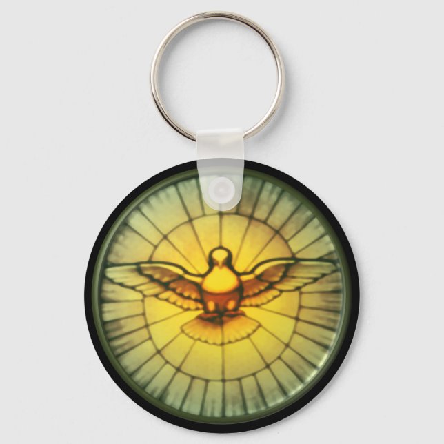 Dove of the Holy Spirit Key Ring (Front)
