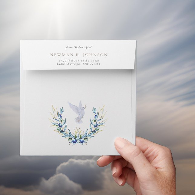 Dove & Olive Branch From the Family Of Funeral Envelope (Creator Uploaded)