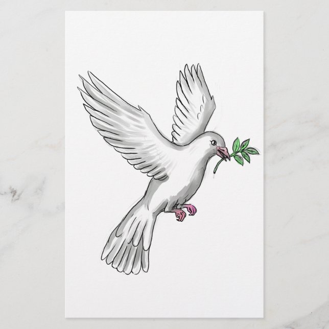 Dove Olive Leaf Tattoo (Front)