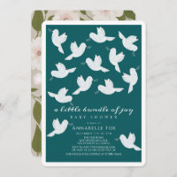 Dove Olive Teal Boy Bundle of Joy Baby Shower