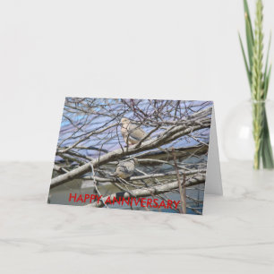 Dove Pair Among The Branches, HAPPY ANNIVERSARY Card
