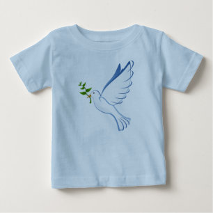dove peace flying olive branch baby T-Shirt