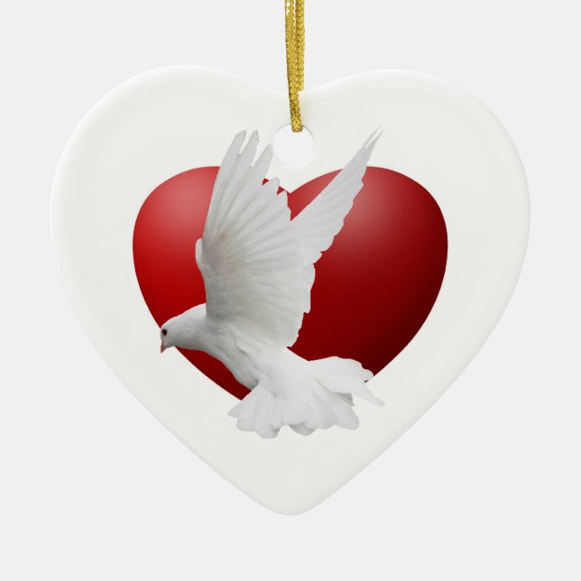 Dove Peace Ornament (Front)