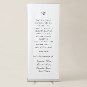 Dove Personalised Wedding Memorial Banner