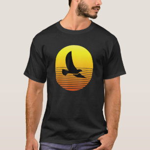 Dove Pigeon Bird Silhouette at Sunset Wildlife Nat T-Shirt