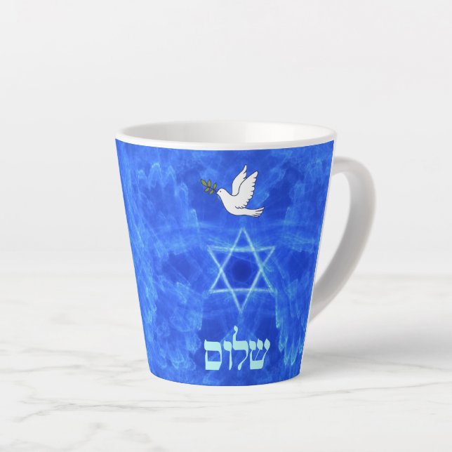 Dove - Shalom Latte Mug (Right Angle)