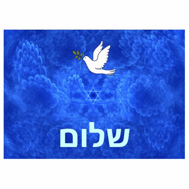 Dove -  Shalom Photo Sculpture Magnet (Front)