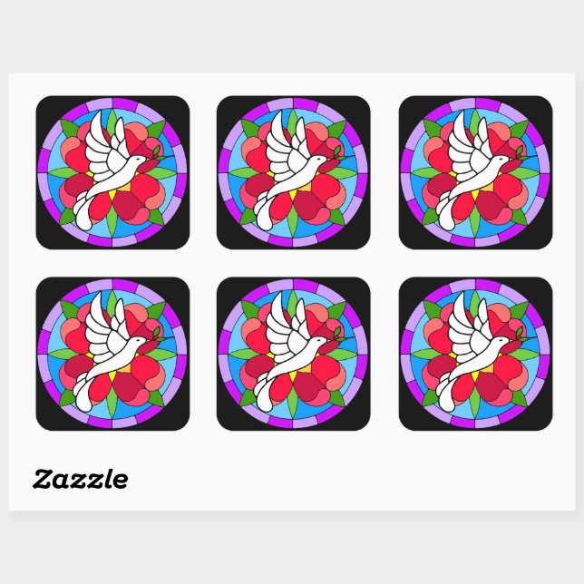 Dove Square Sticker (Sheet)