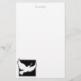 Dove stationery personalised