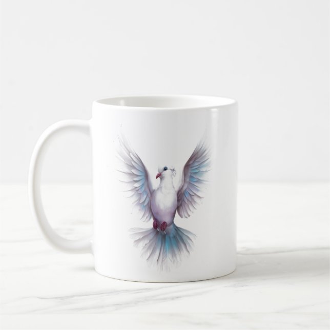 dove sticker coffee mug (Left)