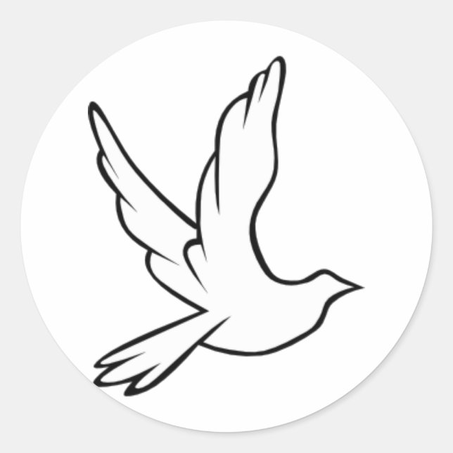Dove Symbol Classic Round Sticker (Front)