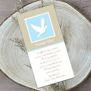 Dove Sympathy Thank You Photo Card