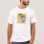 Dove, Tallit & Menorah A T-Shirt<br><div class="desc">A beautiful design combining the Magen David,  a Dove,  Tallit & Menorrah with a colourful background.</div>