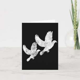 Dove Vintage Flying Two Pigeon Tee Bird Gift Card