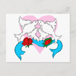 Dove Wedding Decoration Postcard