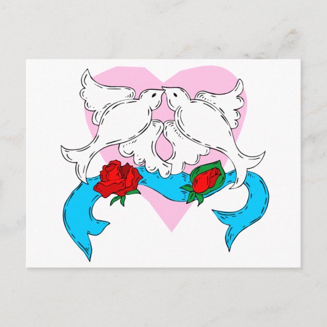 Dove Wedding Decoration Postcard (Front)