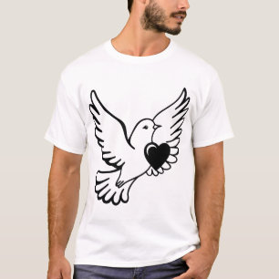 dove with a heart T-Shirt