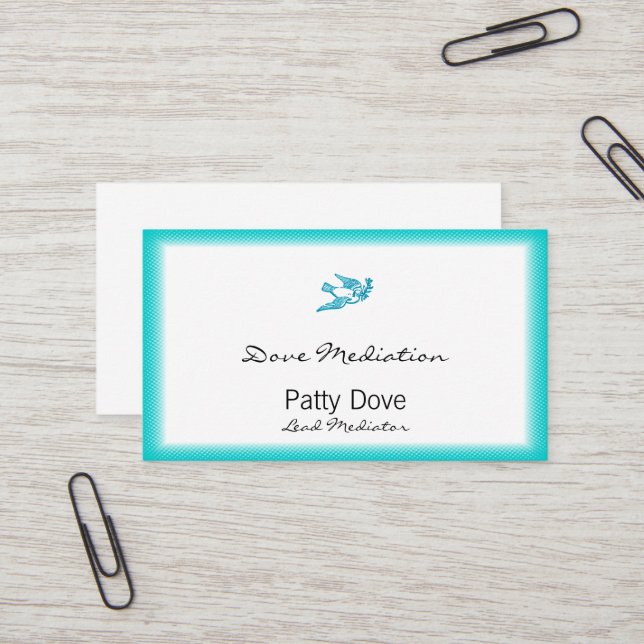 Dove with Branch Business Card (Front/Back In Situ)