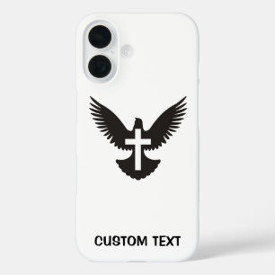 Dove with Cross iPhone 16 Case
