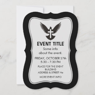 Dove with Cross Invitation