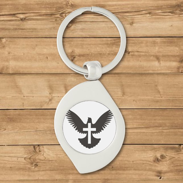 Dove with Cross Key Ring (Creator Uploaded)