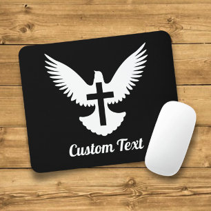 Dove with Cross Mouse Pad