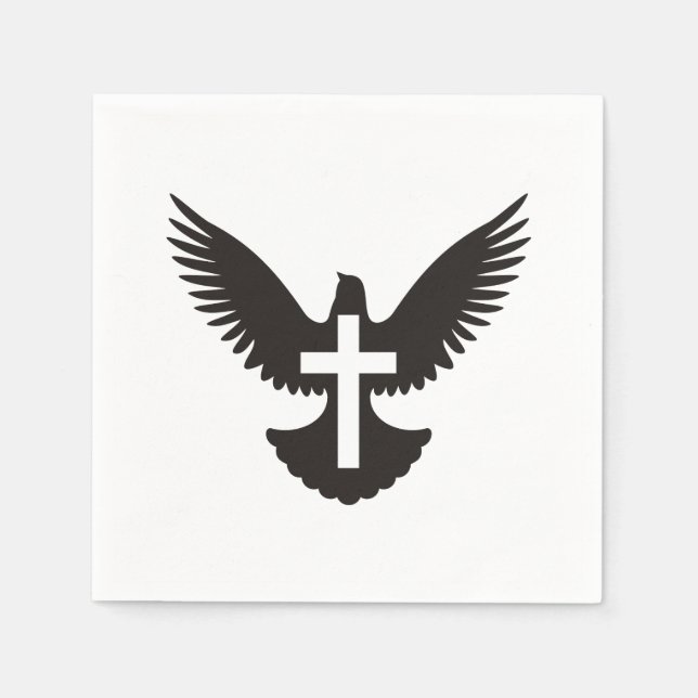 Dove with Cross Napkin (Front)