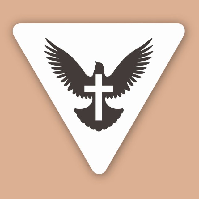 Dove with Cross Triangle Sticker (Creator Uploaded)