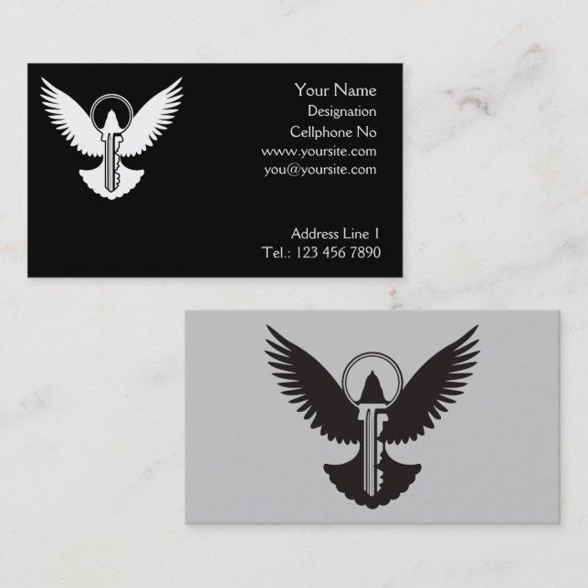 Dove with Key Business Card (Front/Back)
