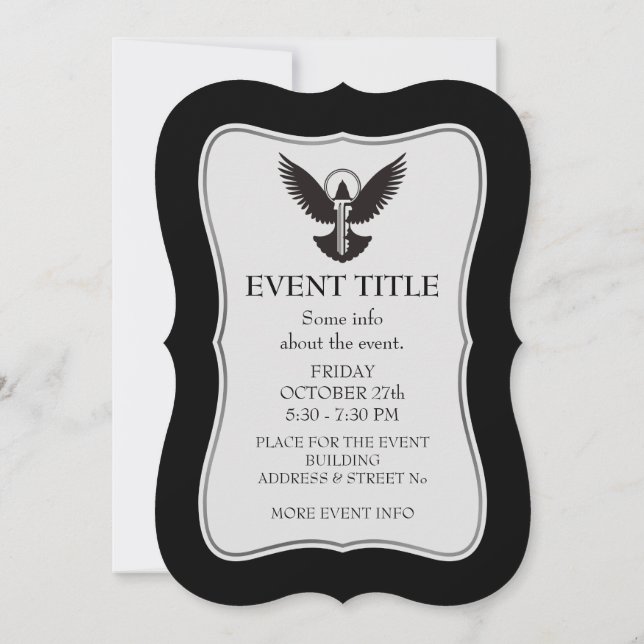 Dove with Key Invitation (Back)