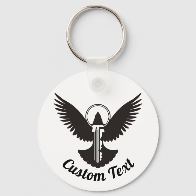 Dove with Key Keychain (Front)