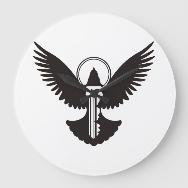 Dove with Key Large Clock (Front)